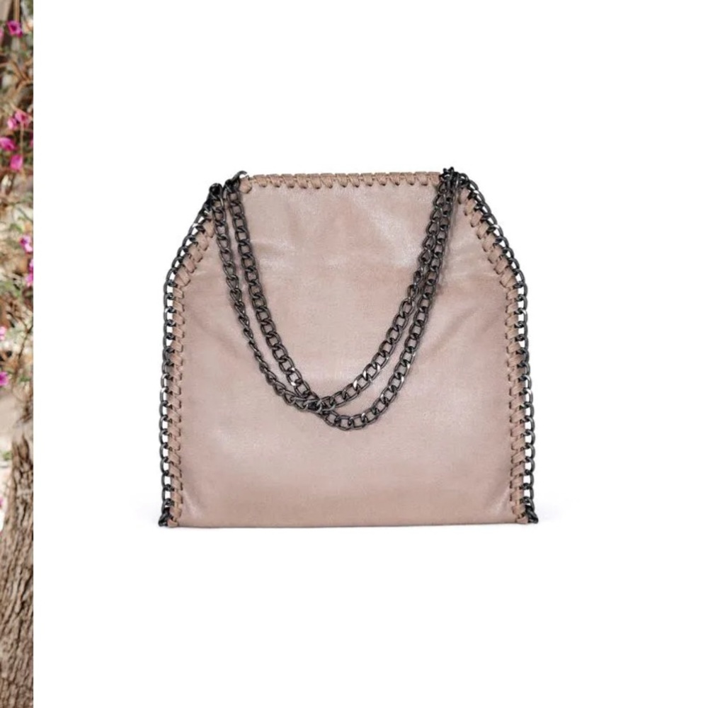 NWT SOLD OUT Vici Dolls Kiara Chain Handbag in Natural Taupe